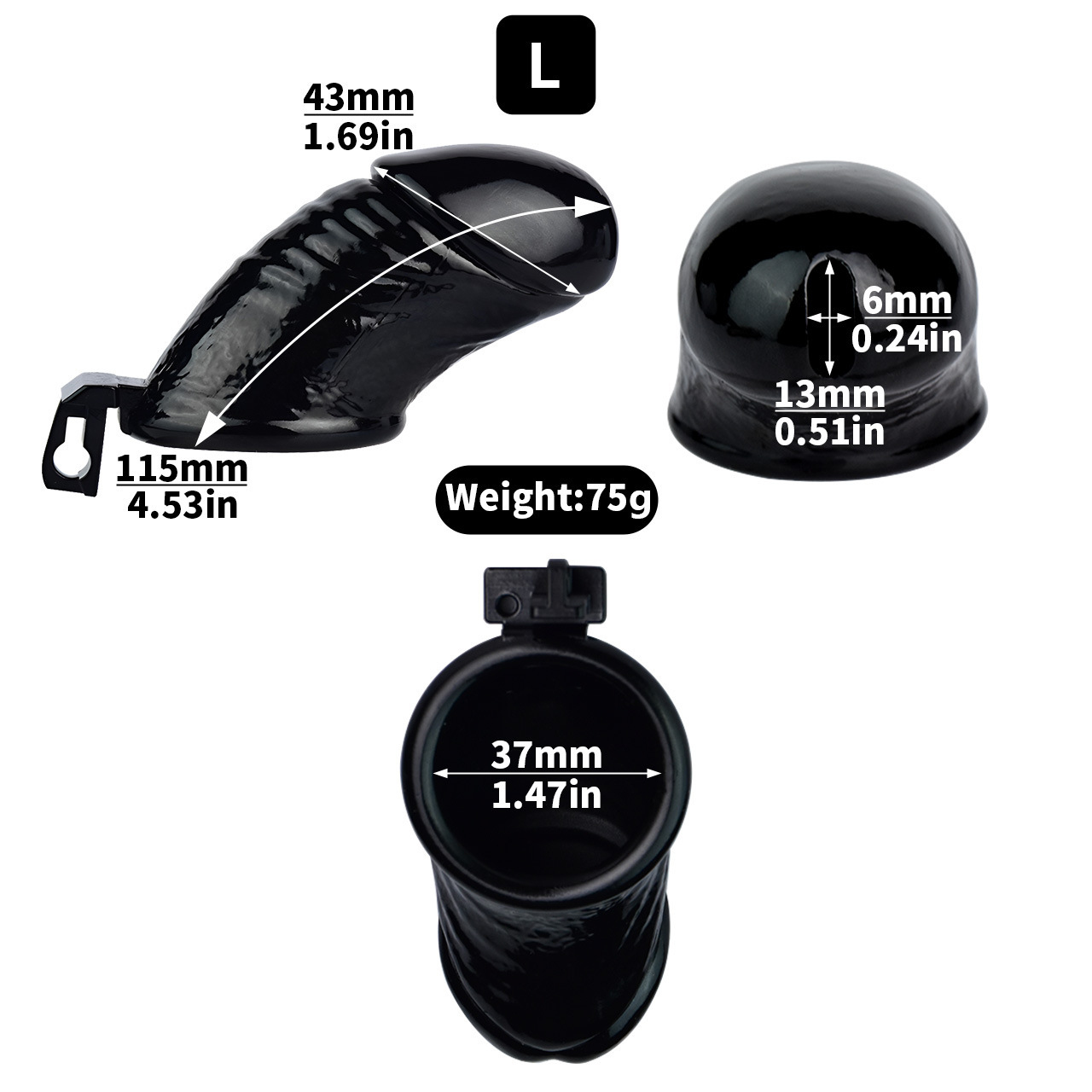 Thick Dick Resin Chastity Cage-WeLovePlugs