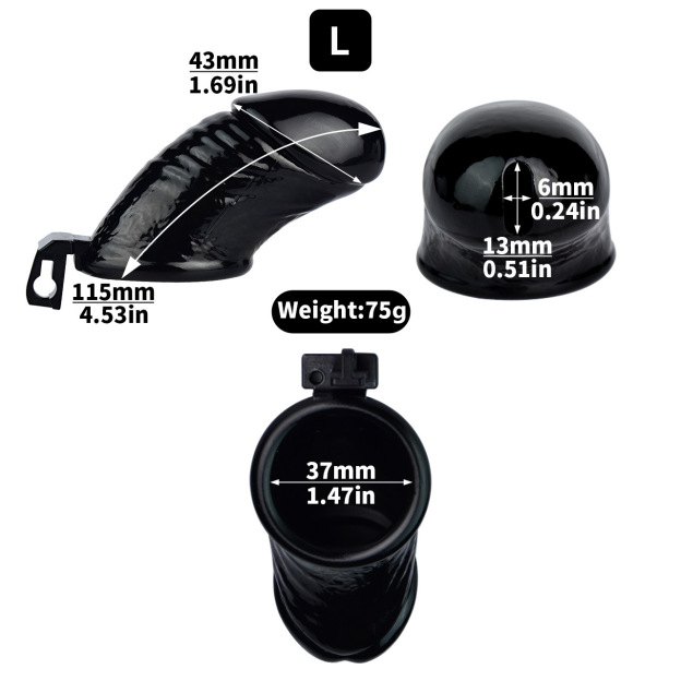 Thick Dick Resin Chastity Cage-WeLovePlugs