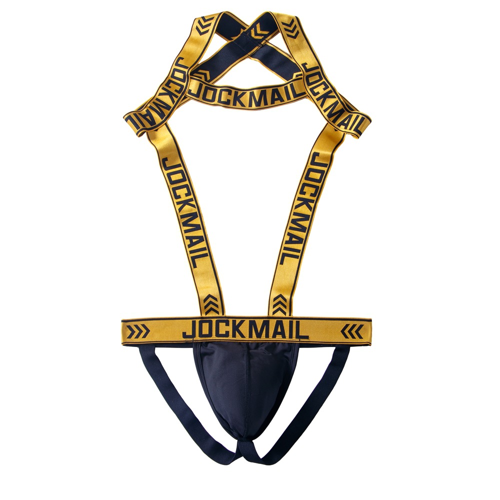 Jockmail Mens Harness With Jockstrap Bodysuit - Yellow - XL - image 21