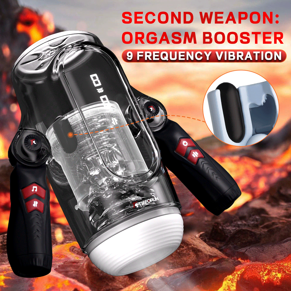 Male Masturbators Automatic Telescopic Vibrator-WeLovePlugs