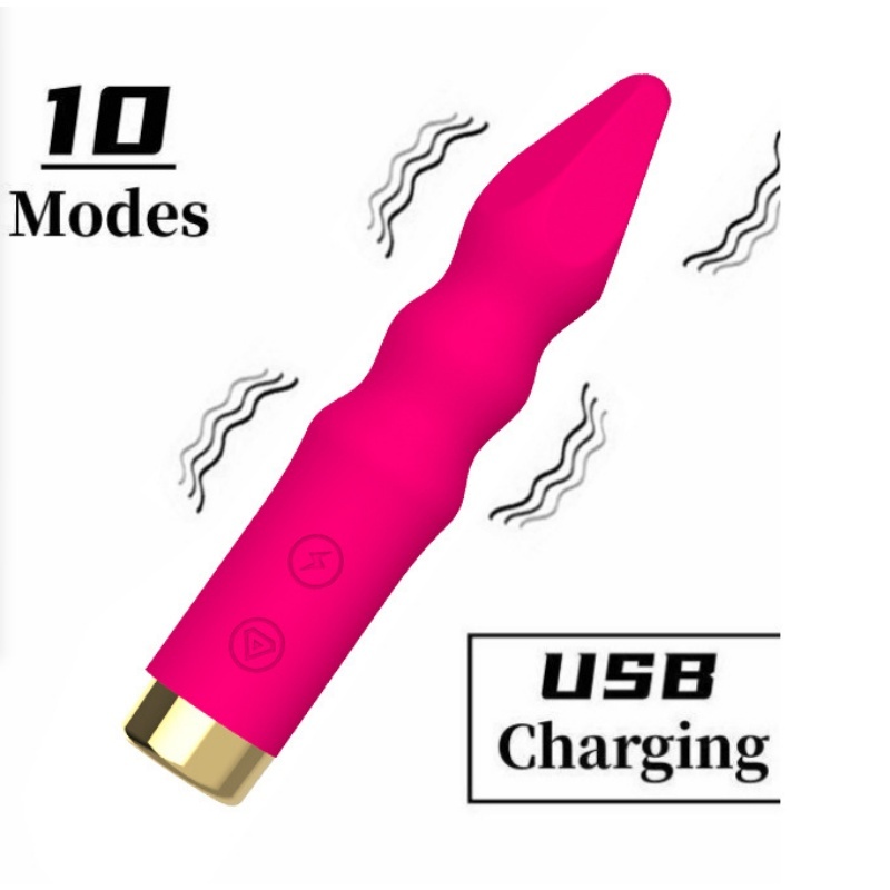 Anal Beads Vibrator – 10-Speed Silicone Massager for Prostate/G-Spot