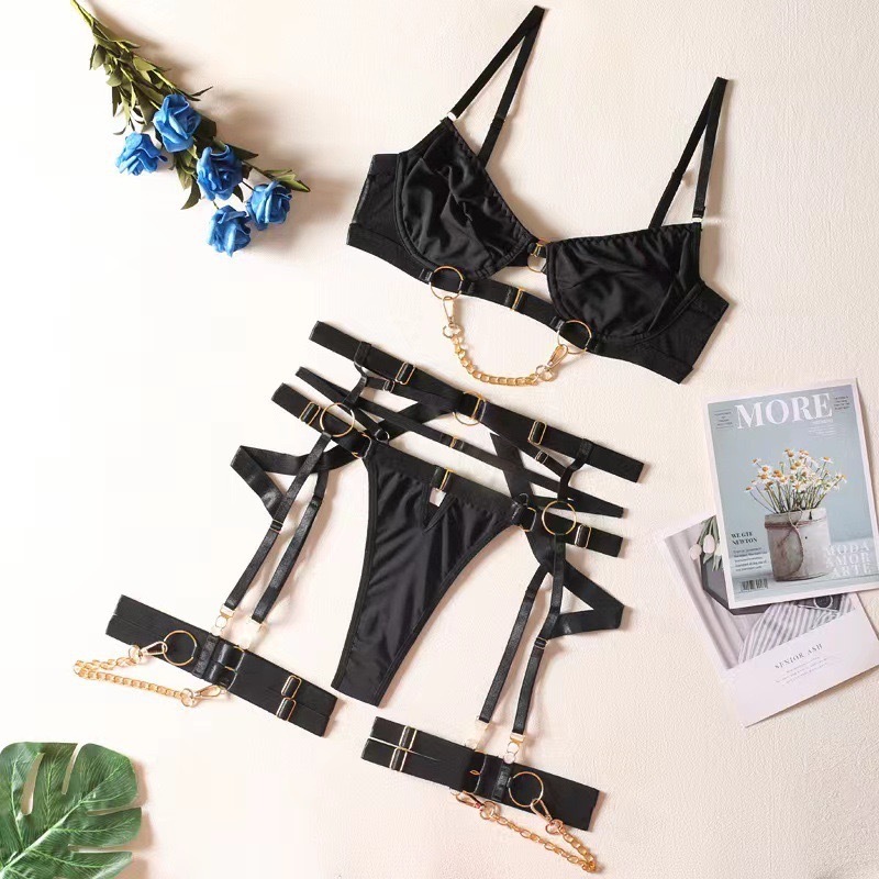 Chain Reaction Bondage Lingerie Harness Set