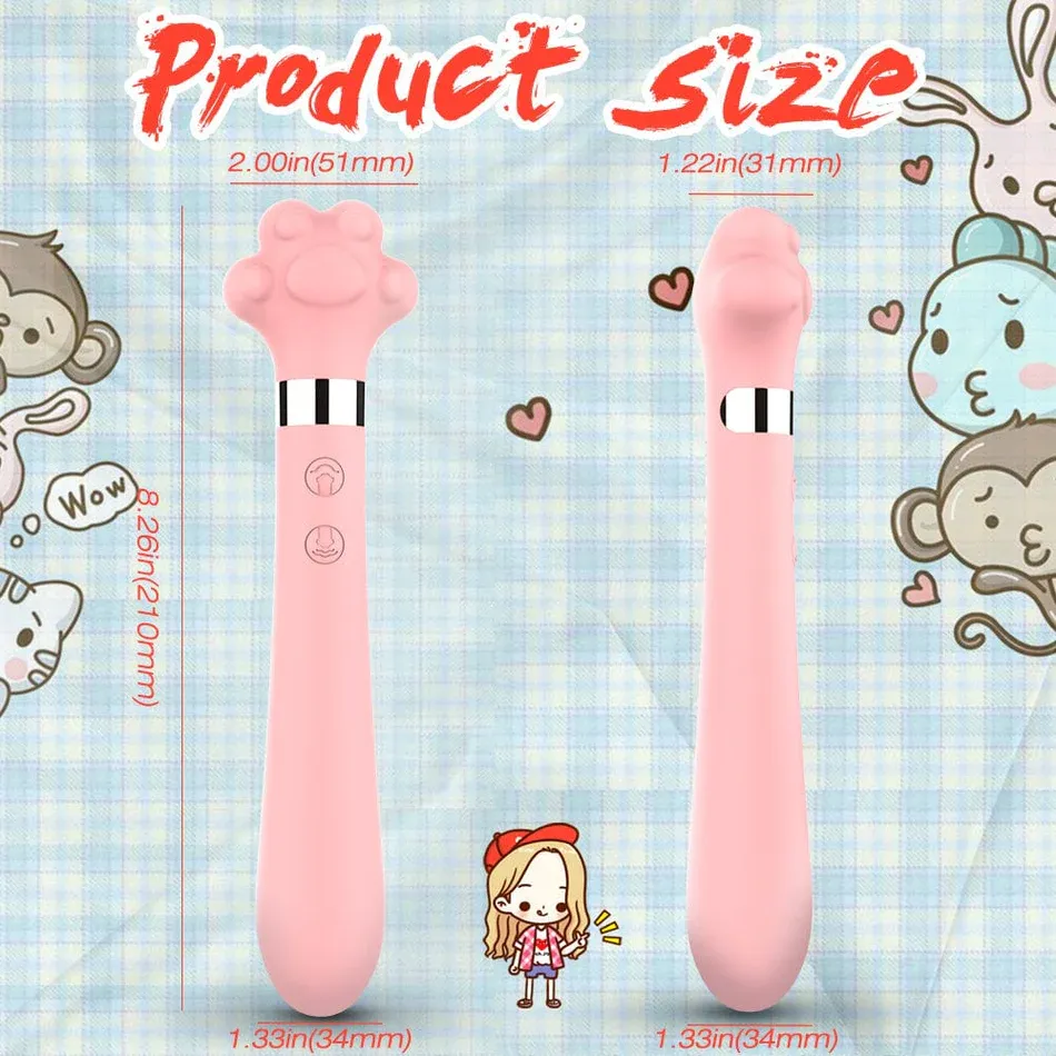 Cute Cat Paw 7 Flapping Clitoral G Spot Vibrator-WeLovePlugs