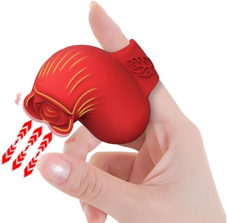 Rose Toy Finger Wearable Vibrator Clitoris Stimulator