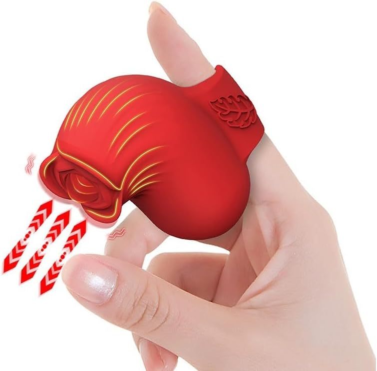 Rose Toy Finger Wearable Vibrator Clitoris Stimulator-WeLovePlugs