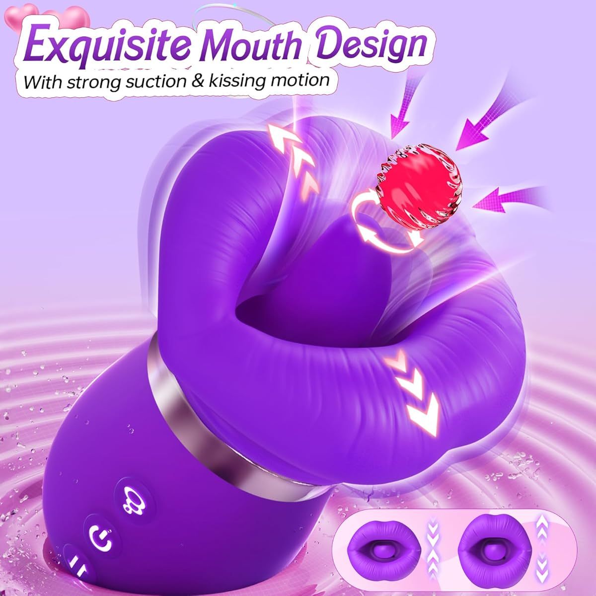 Exquisite Rose Kissing Vibrator-WeLovePlugs