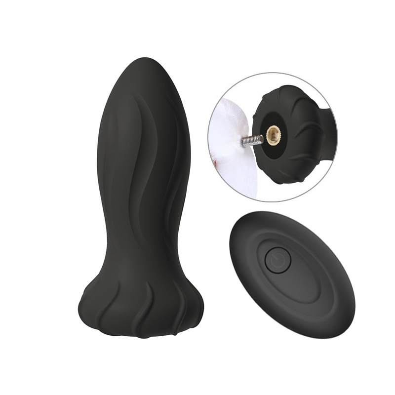 Sexy Bunny Tail Vibrating Silicone Anal Plug -WeLovePlugs