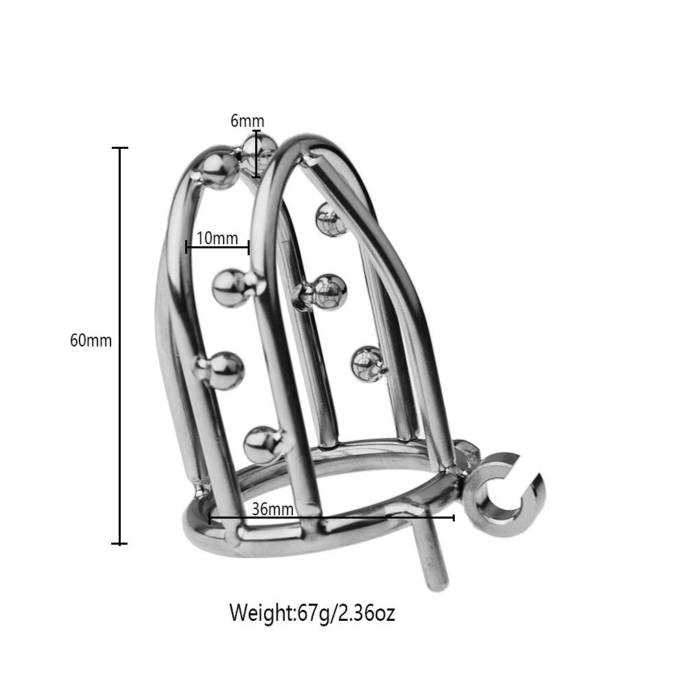 2.36'' Straight Stainless Steel Chastity Cage-WeLovePlugs
