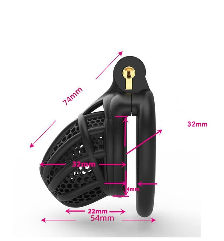 3D Hive Series - Bee Black Chastity Cage-WeLovePlugs