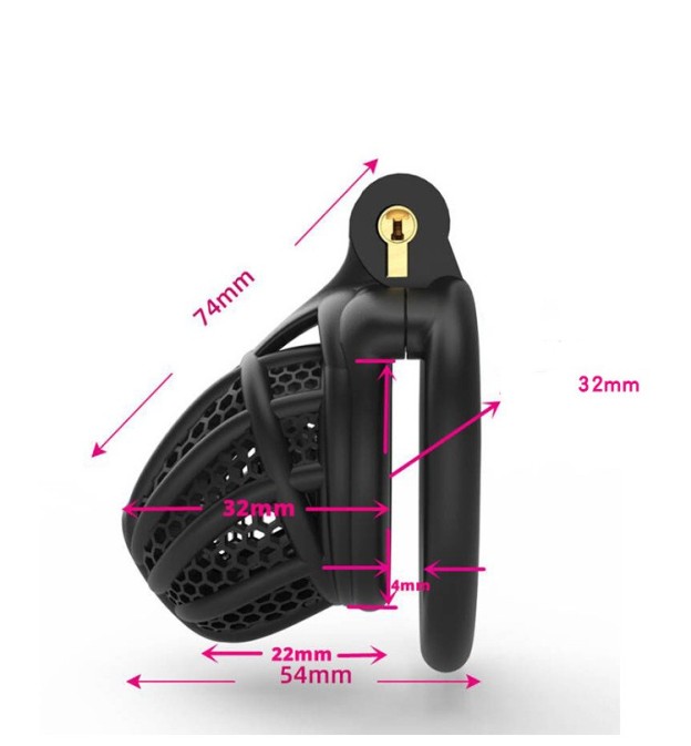 3D Hive Series - Bee Black Chastity Cage-WeLovePlugs