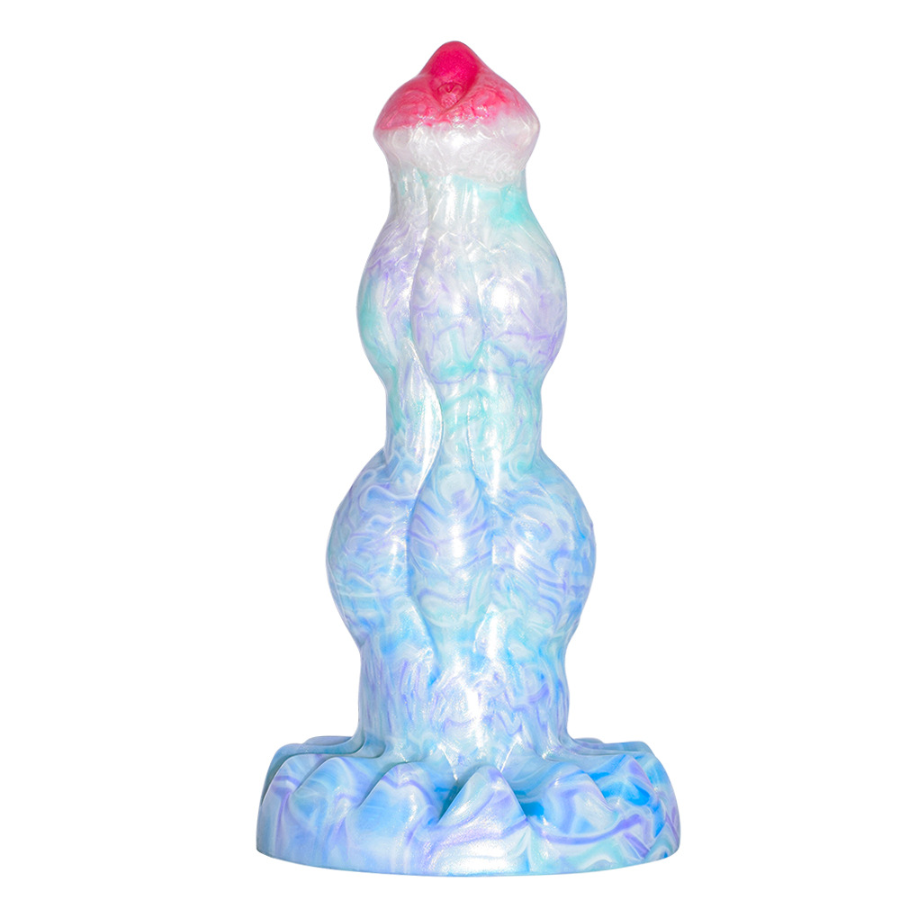 9 Inch Double Knot Dog Dildo Fantasy Silicone Animal Penis -WeLovePlugs