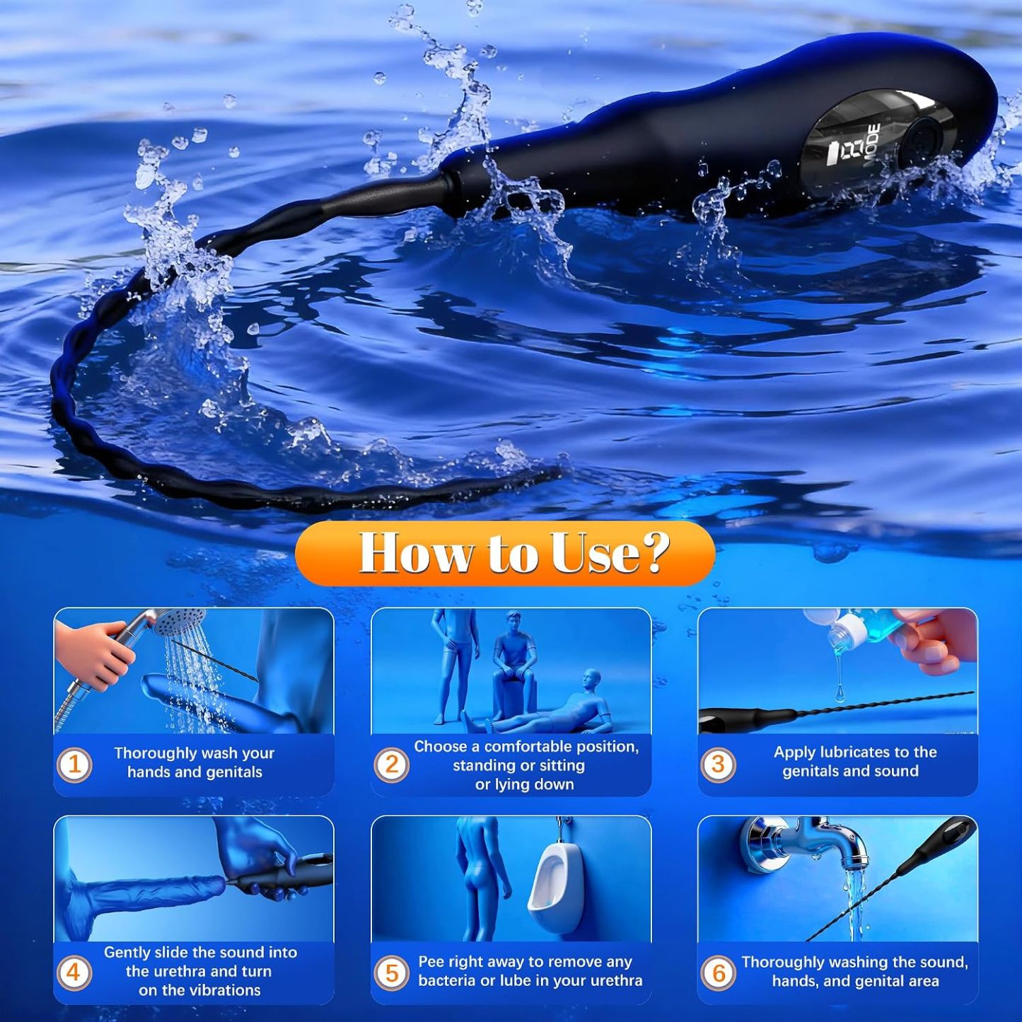 9-Mode Urethral Vibrating Sounding Rod - image 4