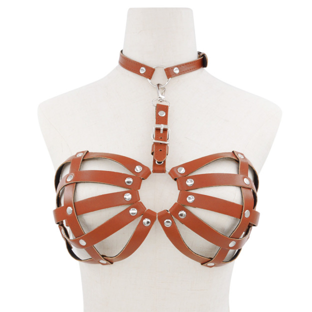Sexy BDSM Halter Harness Cage Bra Lingerie-WeLovePlugs