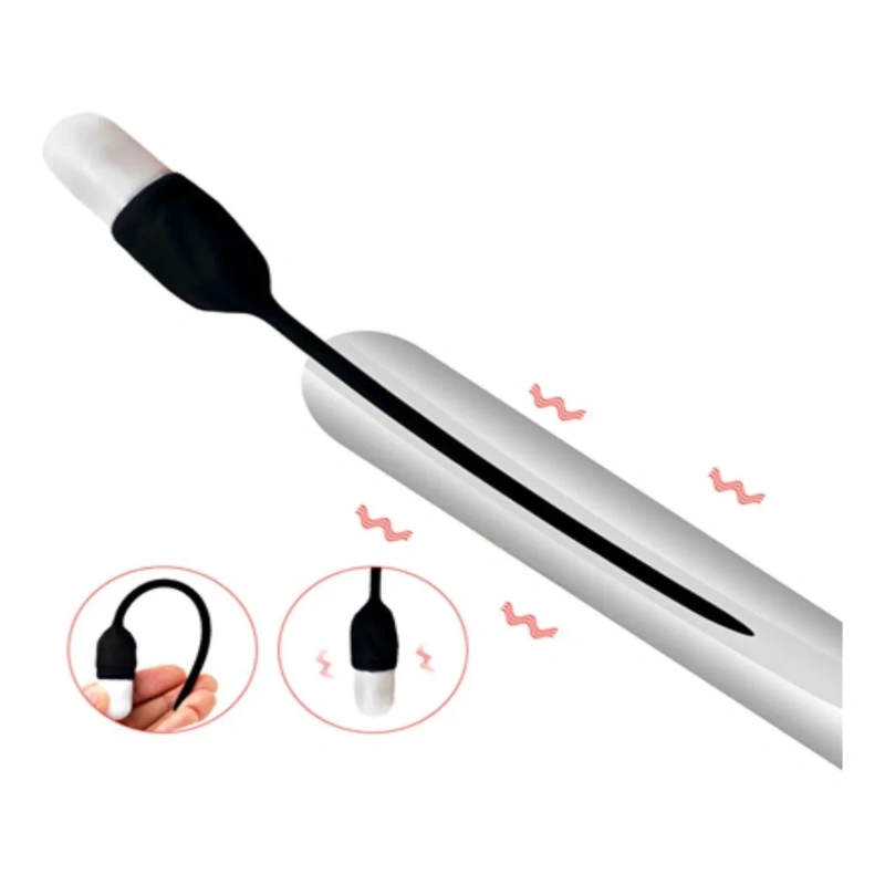 Mini Vibrating Urethral Tube - Black - image 2