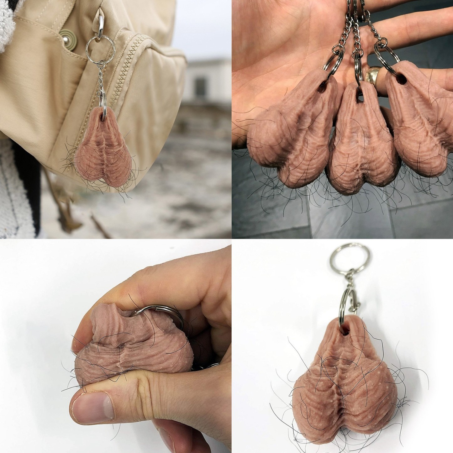 Furry Testicle Keychain  -WeLovePlugs