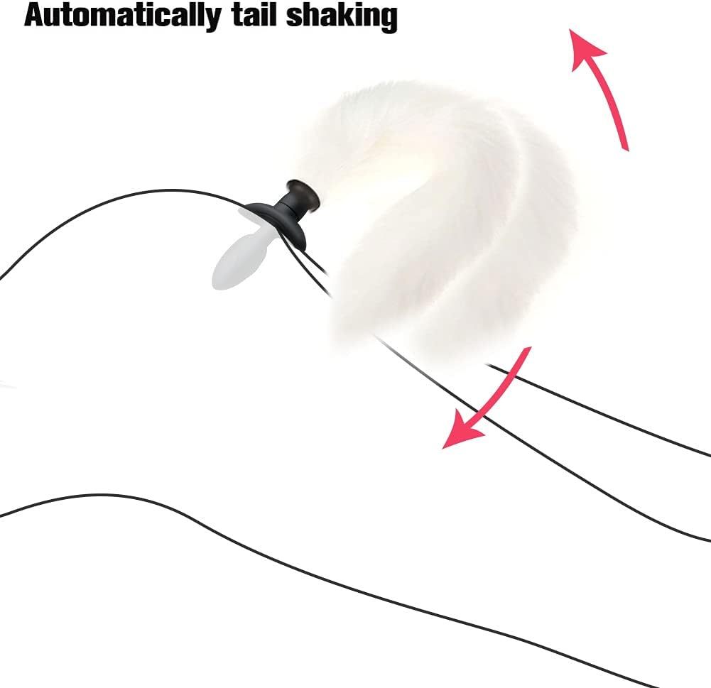 Remote Vibrating Foxy Butt Tail Silicone Anal Plug