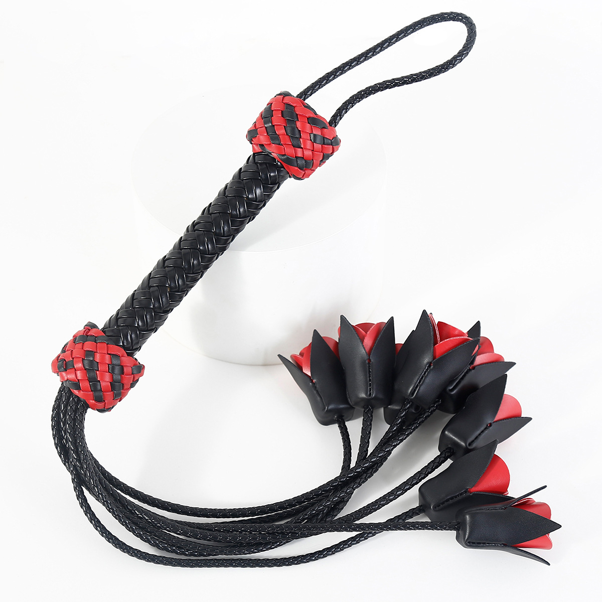 Handcrafted Leather BDSM Rose Whip-WeLovePlugs