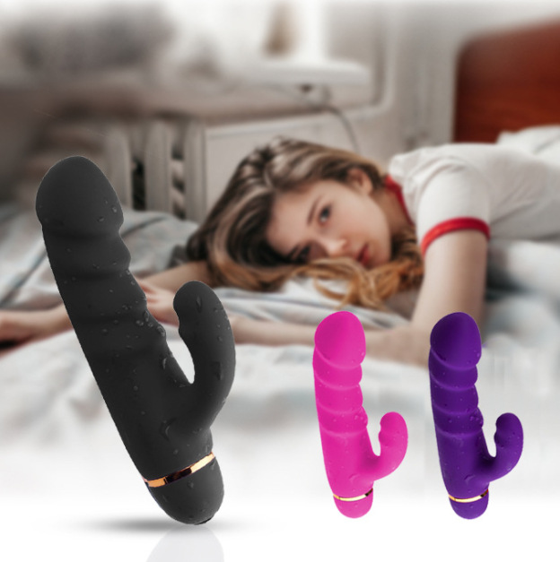Black Amazing Ribbed Mini Rabbit – Powerful & Discreet Dual Stimulation-WeLovePlugs