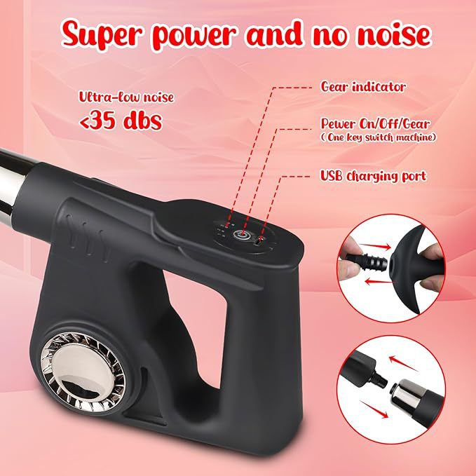 Mini Sex Fucking Machine with Realistic Dildo & Anal Plug – Adjustable Impact Modes & USB Rechargeable