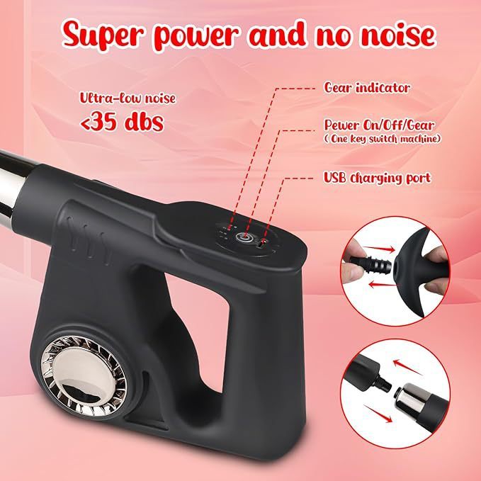 Mini Sex Fucking Machine with Realistic Dildo & Anal Plug – Adjustable Impact Modes & USB Rechargeable