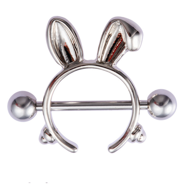 Playboy Rabbit Nipple Piercing Ring Piercing Jewelry -WeLovePlugs