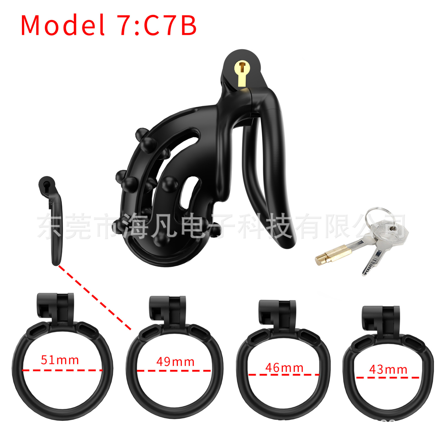 Cobra Chastity Cage with Spikes & 4 Rings -WeLovePlugs