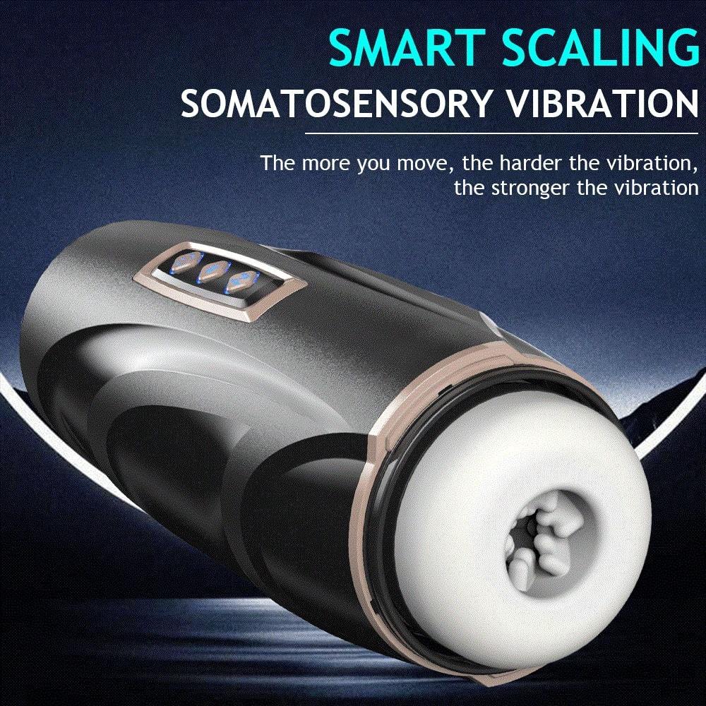 Automatic Telescoping Stroker With Suction & Vibration Masturbator-WeLovePlugs