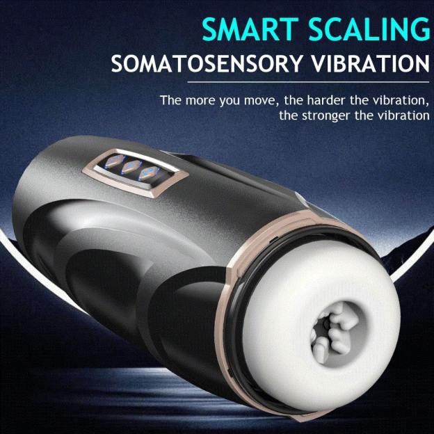 Automatic Telescoping Stroker With Suction & Vibration Masturbator-WeLovePlugs