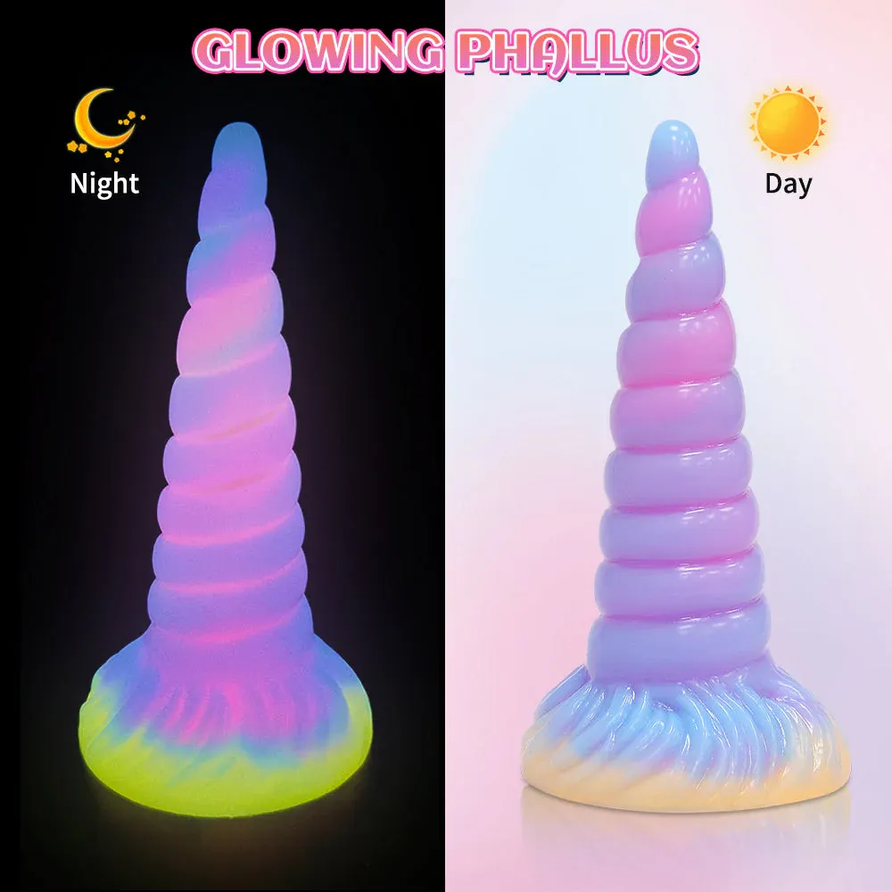 7.99'' Light Up Fantasy Anal Unicorn Dildo with Suction Cup - image 3