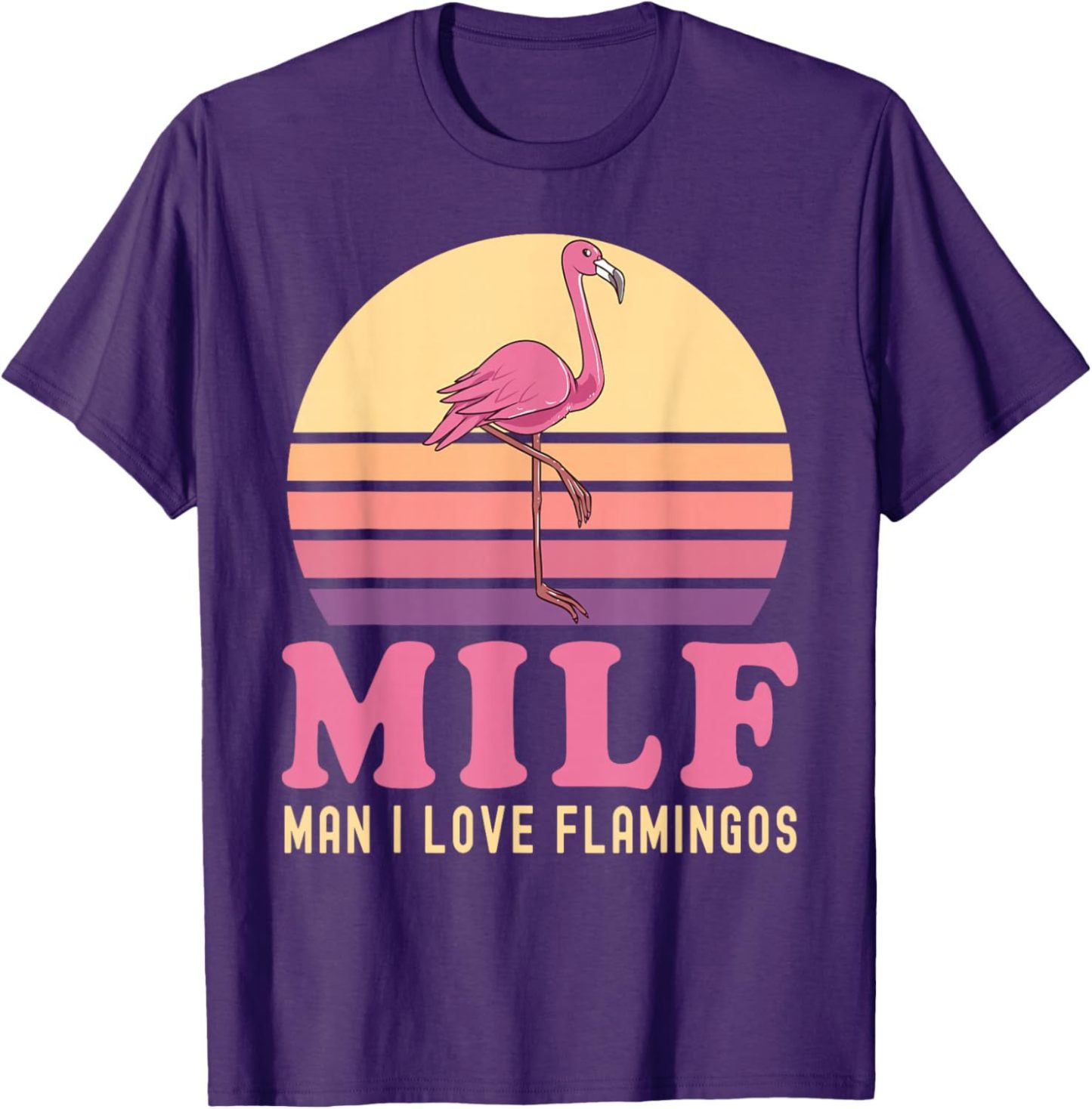 MILF Pink Joke Party T-Shirt - Dark Purple - XXXL - image 1