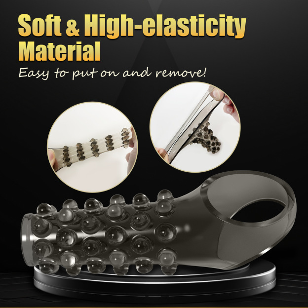 Beaded & Stretchy Bump-Textured Cock Ring for Longer-Lasting Performance-WeLovePlugs