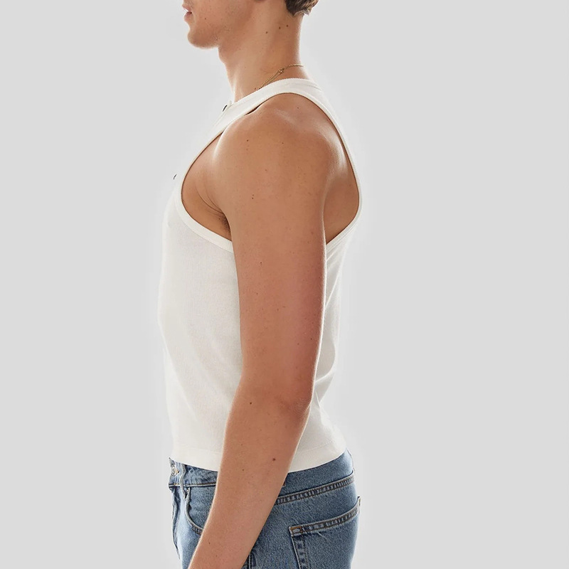 Versatile White Loose-fit Casual Tank Top - image 3