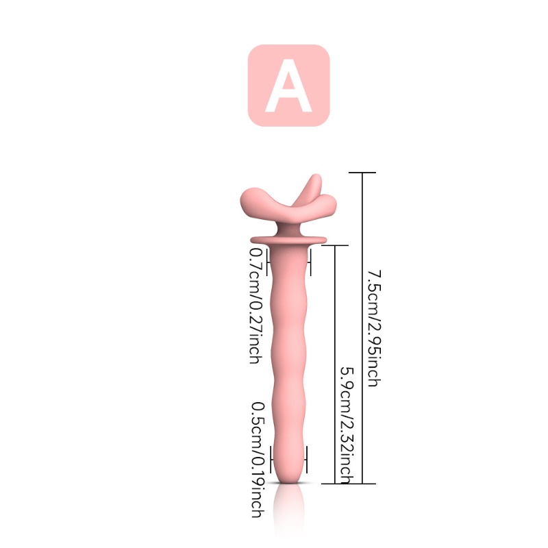 2.95'' Pink Tongue Silicone Urethral Sound Rod Penis Plug-WeLovePlugs