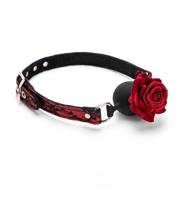 Breathable Rose Ball Gag – Bondage Mouth Gag for Couples & BDSM Play-WeLovePlugs