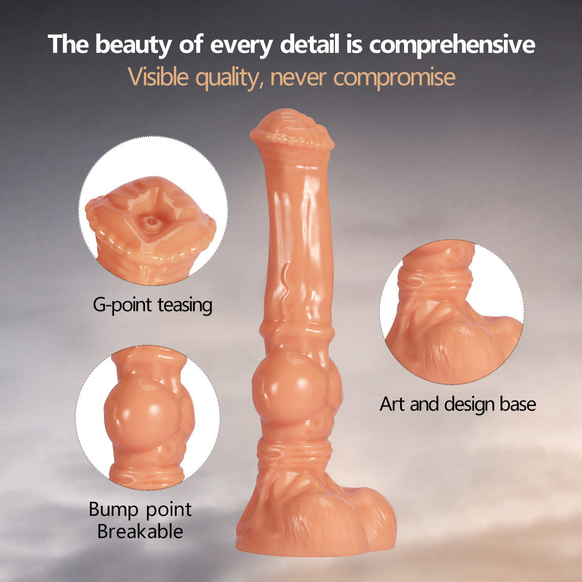 Flexsuction Anal Plug Monster Wolf Dog Dildo-WeLovePlugs