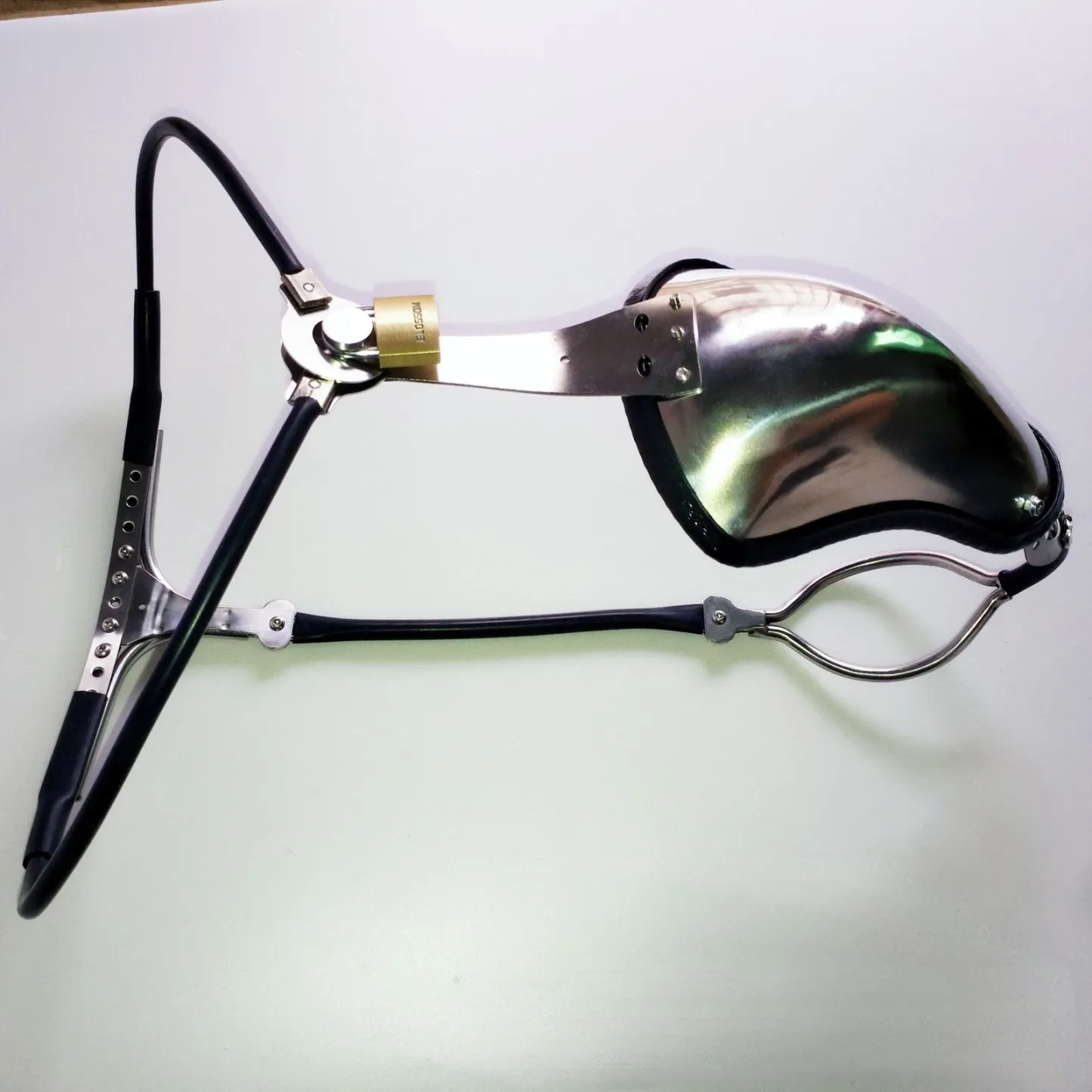 Stainless Steel Chastity Cage Belt for Men-WeLovePlugs