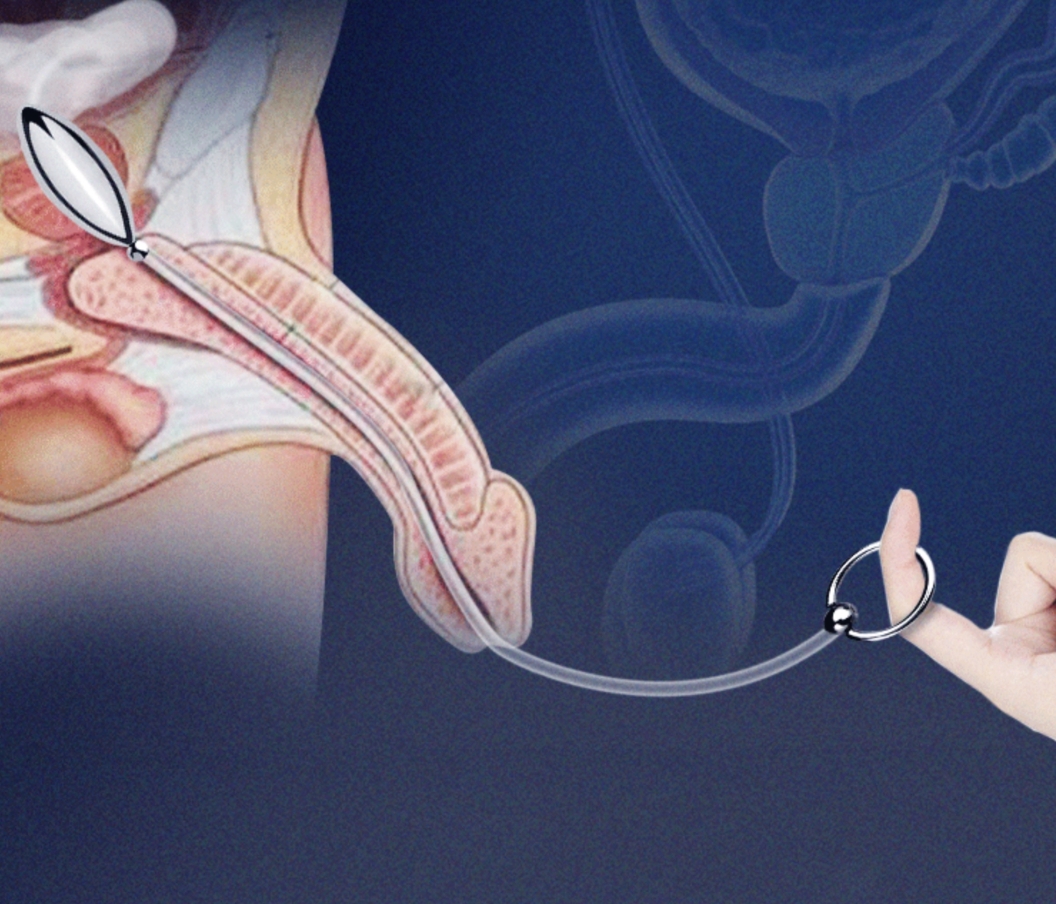 Urethral Sound Bead with String -WeLovePlugs