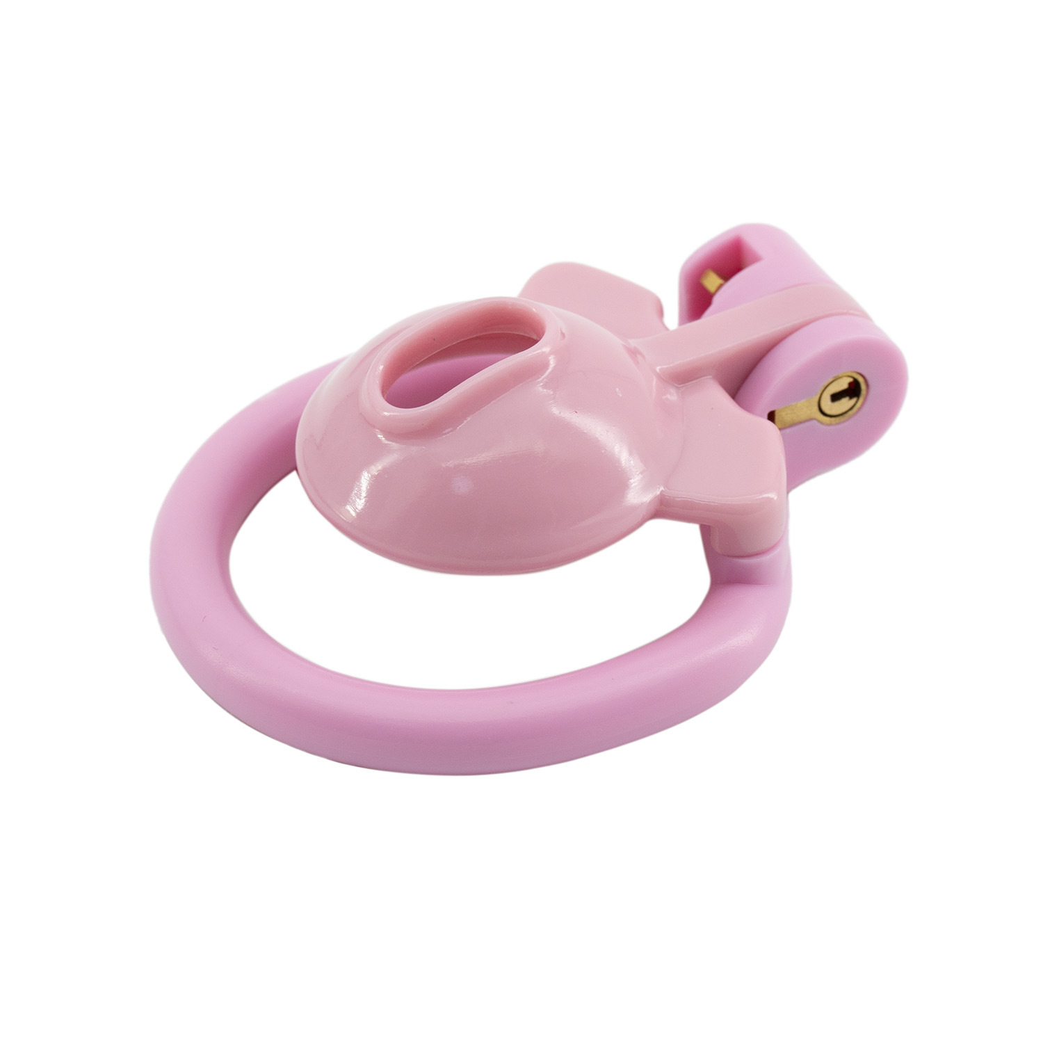 Pink Sissy Chastity Cage with 4 Rings -WeLovePlugs