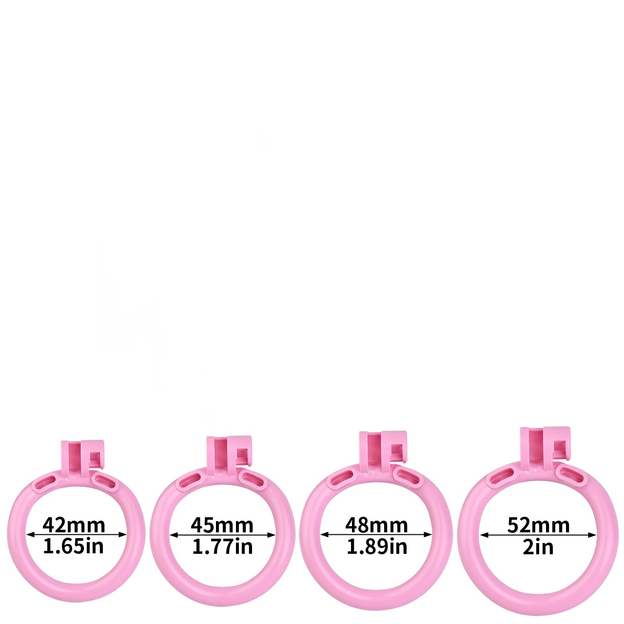 Sissy Play Chastity Cage with 4 Rings -WeLovePlugs