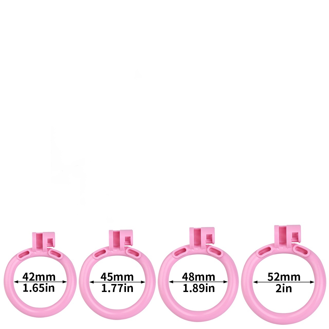 Sissy Play Chastity Cage with 4 Rings -WeLovePlugs