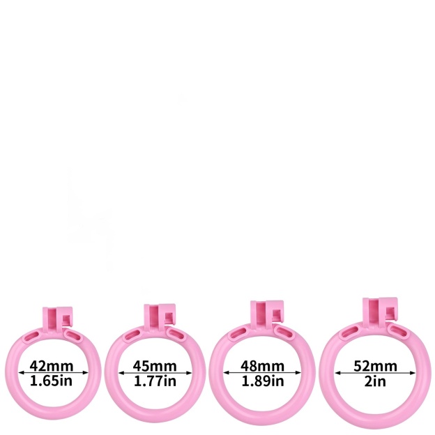 Sissy Play Chastity Cage with 4 Rings -WeLovePlugs