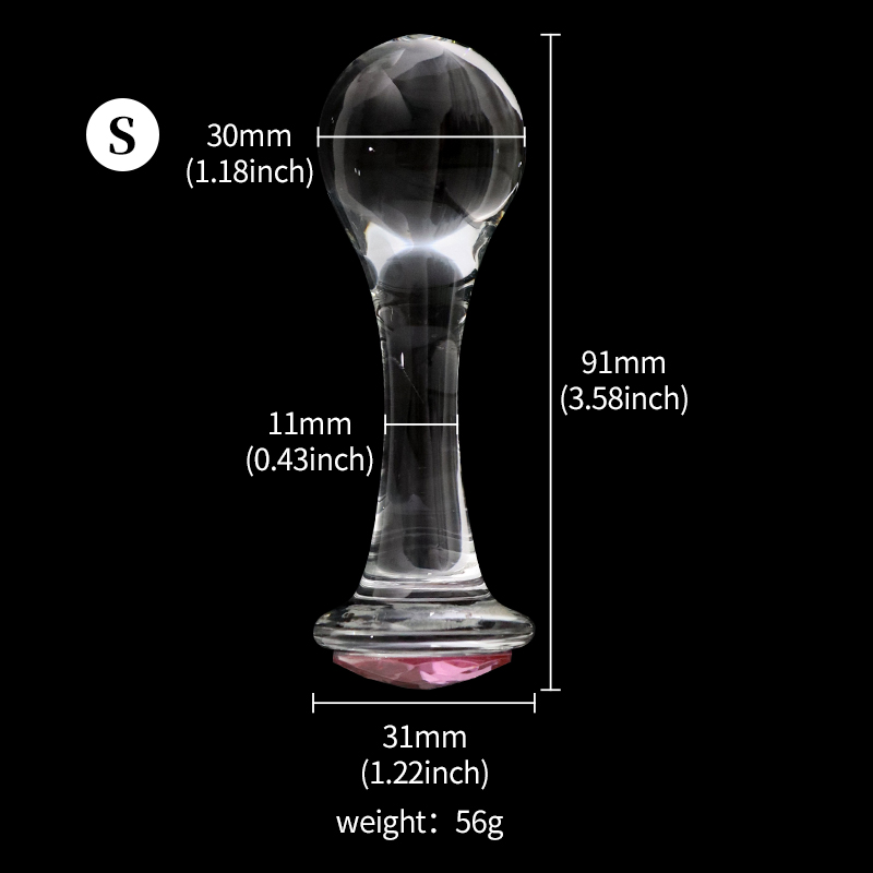 Crystalglow Glass Pleasure Anal Plug-WeLovePlugs