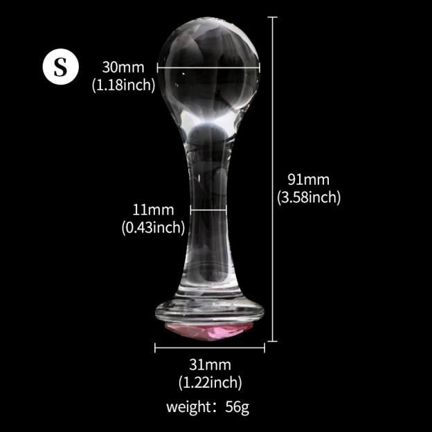 Crystalglow Glass Pleasure Anal Plug-WeLovePlugs