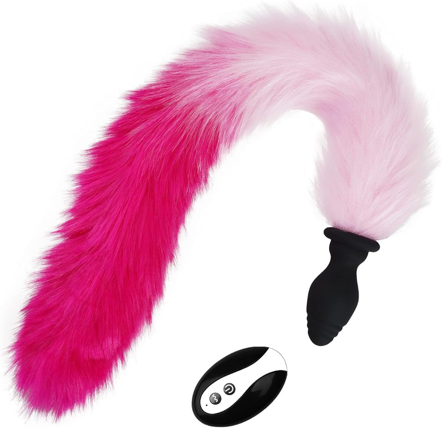 Multicolor Fox Tail Light Up Butt Plug with Remote