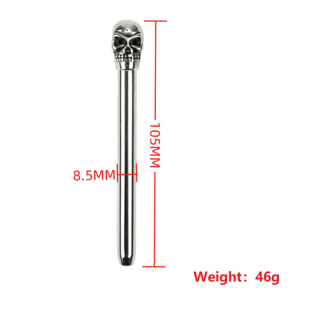 Male Penis Urethral Sound Stainless Steel Skull Head - image 3