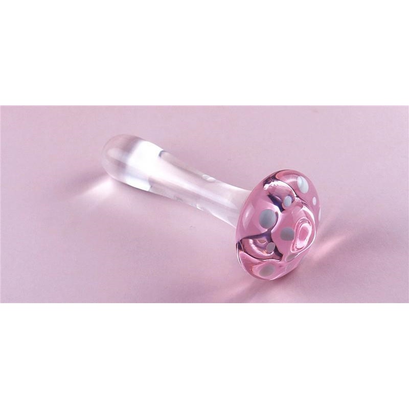 Clear Glass Anal Dildo with Pink Gem – Hypoallergenic & Smooth-WeLovePlugs