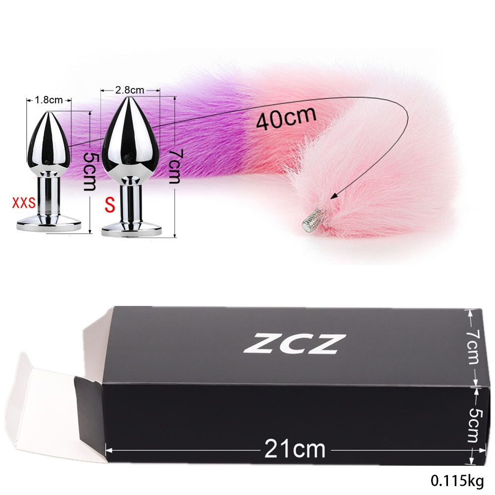 Pink Gentle Fox Wolf Tail Anal Plug 