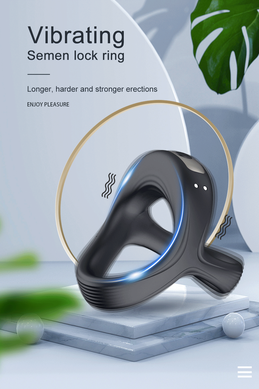 3-in-1 Ergonomic Cock Ring for Maximum Pleasure-WeLovePlugs