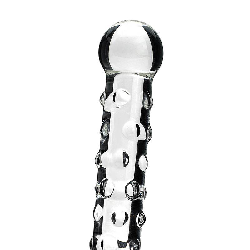 Beaded Textured Glass Dildo – Handcrafted Bobble Shaft for G-Spot & Anal Play-WeLovePlugs