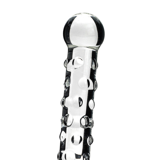 Beaded Textured Glass Dildo – Handcrafted Bobble Shaft for G-Spot & Anal Play-WeLovePlugs
